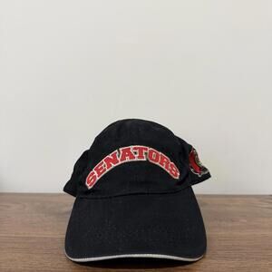 Vintage Ottawa Senators Big Logo Baseball Cap Hat Adult Black One Size NHL Men’s